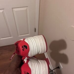 Off-White Kids Red and White Sneakers